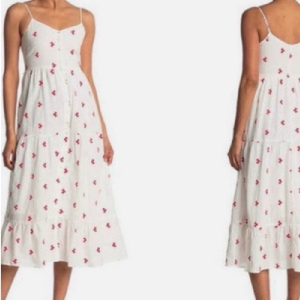 Spirit of Grace Arlaine Cotton Maxi Dress w/ Spaghetti Straps Pockets - L - NWT